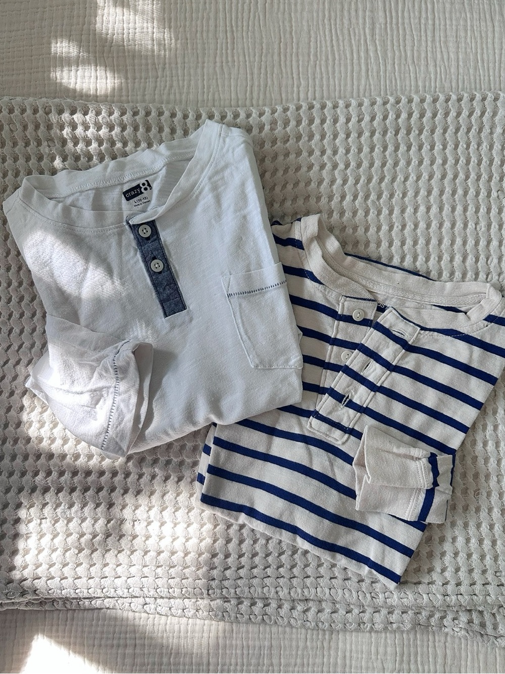 Bundle: Boys long sleeve classic cotton Henleys